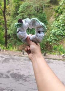Apple Crochet Scrunchie