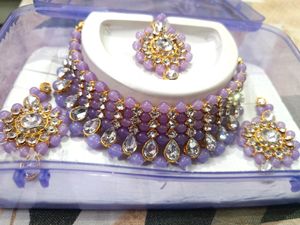 Elegant Gold Plated Necklace Set JewellerySet