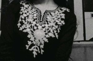 Embroidered Black Top