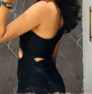 Black One-Shoulder Mini Dress