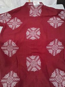 Maroon Printed Kurti