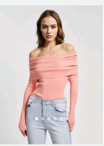 Pink Off Shoulder Top