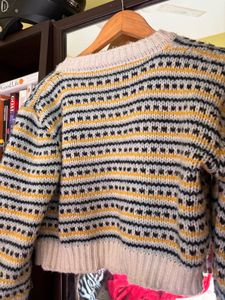 Vintage Patterned Knit Cardigan