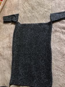 Women Glittery Stretchable Top