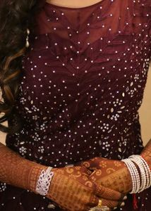 Elegant wine bridal gown