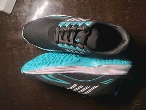 Stylish Black &amp; Teal Sports Running Shoes – Lightw