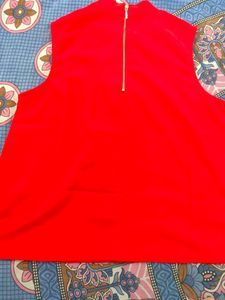 Trends Orange Sleeveless Top