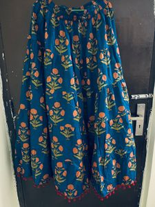 Varanga brand floral cotton skirt with Laddu lac