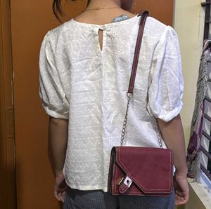 Combo Of One Top And Red Bag