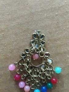 Beautiful ear rings multi colored with stones and