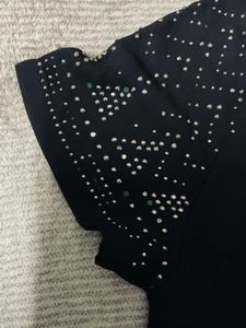 ELLE - Chic Black Embellished Top