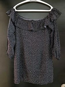 Polka Dot Off-Shoulder Mini Dress