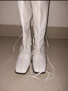 Leather Boots White