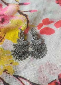 Silver Jhumka Earrings