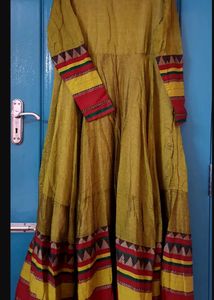 New Green Anarkali Full Length Top