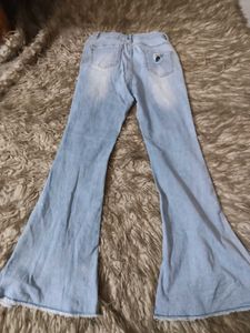 Y2k Flared Tie Detail Jeans