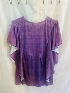 Elegant Purple Tunic Top – Size L – Gently Used