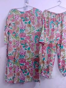 Floral Kurta Set,used