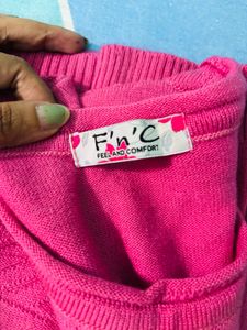 Pink Embellished Sweater