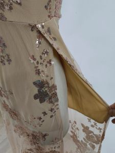 Elegant Floral Embroidered Maxi Dress