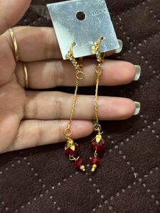 Festive Red Earrings Combo – 3 Pairs