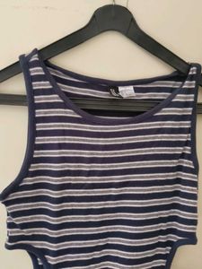 Hnm Blue Side Cut Dress