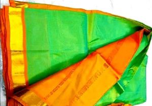 Pure Kanjeevaram Silk Sari.green color.