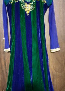 Velvet Anarkali Dress