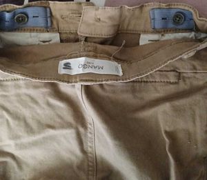 Mango Kids Khakhi Green Shorts