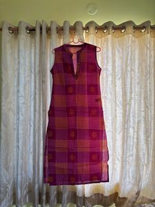 Anouk Women Checked & Ethnic Motifs Print Kurta
