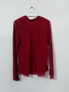 Mango Tie Neck Top