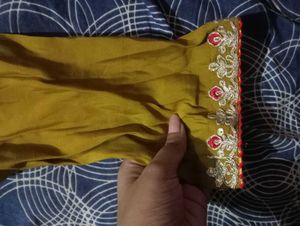 mehndi colour kurta set
