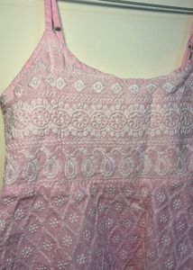 Pink Peplum Tank Top