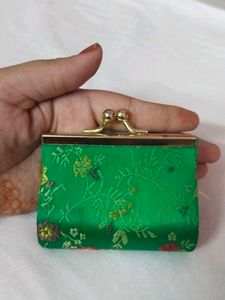 💚✨Green Floral Kisslock Coin Purse🫶