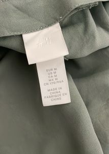 H&amp;M Pintresty Oversized Khaki Green Dress