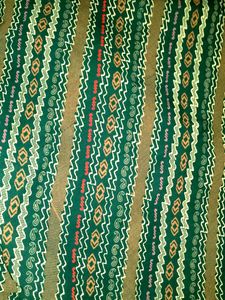 Green Paisley &amp; Geometric Print Fabric 4 meter