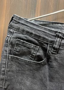 Fabed Black High Waist Wide Leg Denims