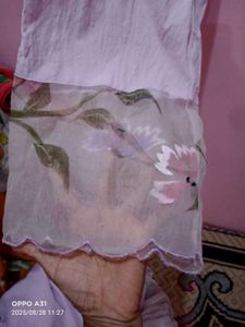 Organza Hand Printed Suit