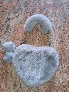 Fuzzy Heart Handbag