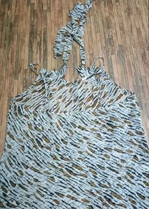 Cheetah Print Halter Neck Top