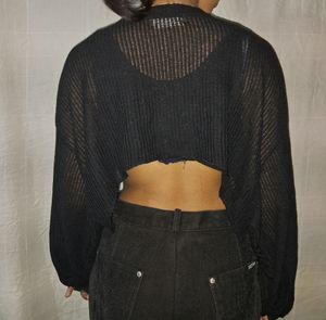 Bold Boucle Bolero Cardigan Top