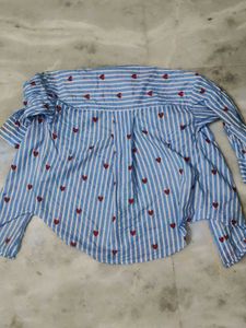 Printed Blue Shirt For Women