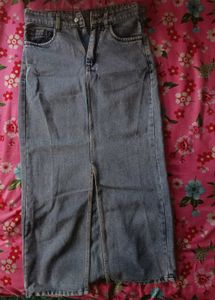 Cut Jeans Skirt