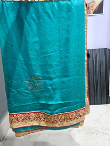 Elegant Teal Saree