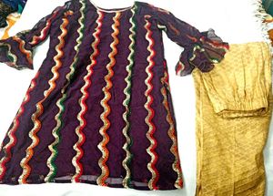 Stylish Ethnic Kurti Set – Brand New