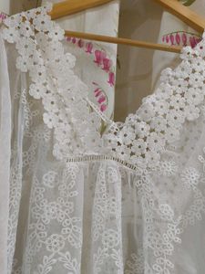 White Embroidered Top