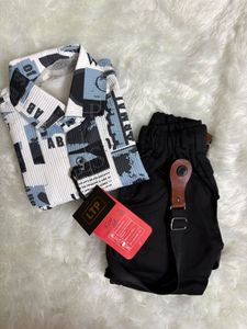 Boys&#39; Newspaper Print Outfit