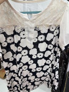 Floral Print Lace Top