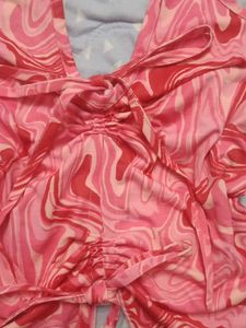 Pink Swirl Halter Top
