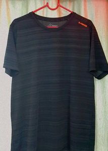 ZAGROS - Charcoal Black Tshirt Horizontal Stripes